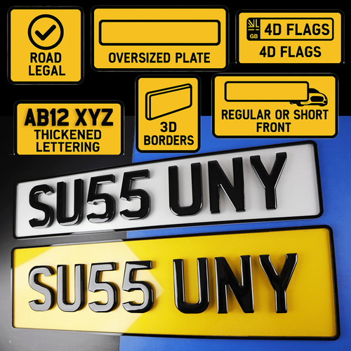 Oversize number plate 4d - oversize,