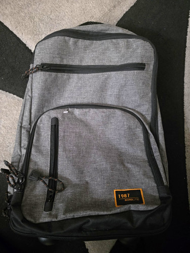 Grey black cabin suitcase - grey/black,