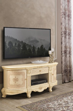 Italian High Gloss Versailles Ivory Medium Tv Cabinet 12 Month 0% interest 