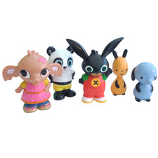 Bing Figure Bundle CBeebies 5 Characters Bing Pando Sula Amma Flop
