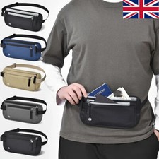 Travel Waist Bag Money Belt Slim Passport Holder RFID Blocking Pouch