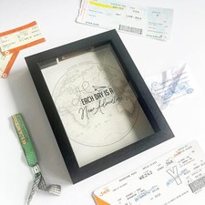 Memory Box 3D Box Frame Travel Ticket Collection Memorabilia Holiday Keepsakes