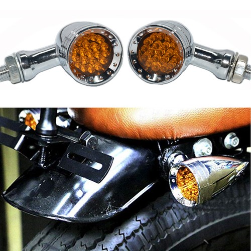 Chrome motorbike led turn - led,