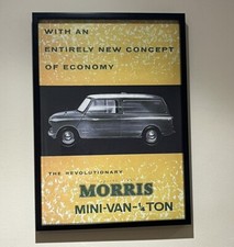 BMC Morris Mini 1/4 Ton Van Launch Early Mk1 Revolutionary Garage WallArt Poster