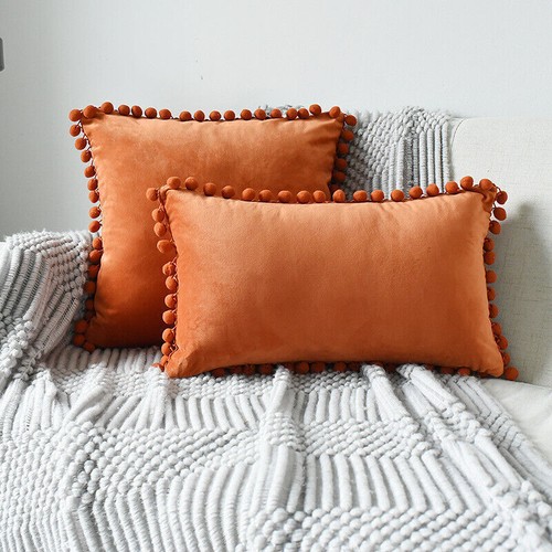 Pom poms velvet plain - 18",