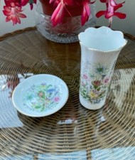 Aynsley Wild Tudor Mayfair Vase and Pin Trinket Dish