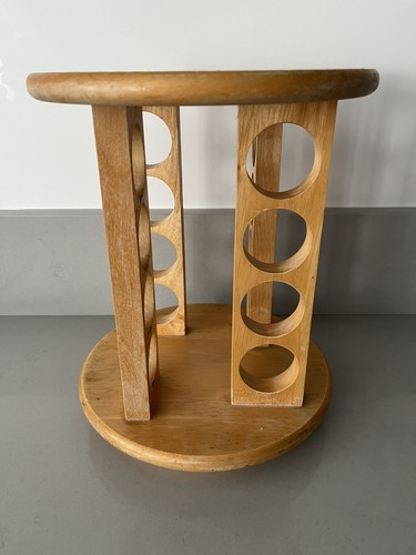 Wooden rotating spice jar - wooden,