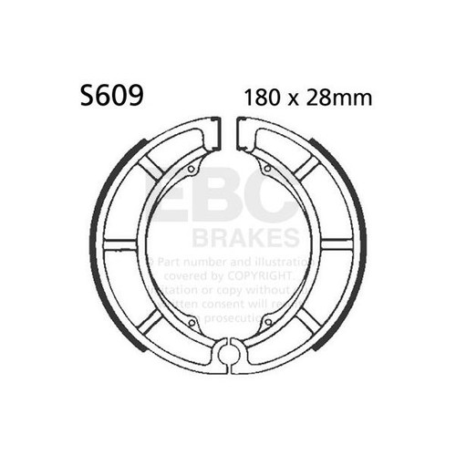 Ebc brake shoe set - set, rear