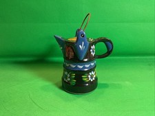 R Moss vintage canal  ware hand painted  jug moneybox