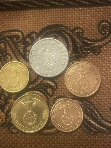 1939 wwii german coins - 1939, &