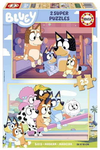 Educa wooden puzzles 2x25 - wooden,