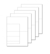 HUNKYDORY PACK 5  SIDE STEPPER CARDS WITH ENVELOPES