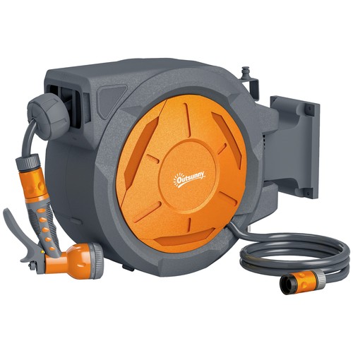 Outsunny retractable hose reel - retractable,