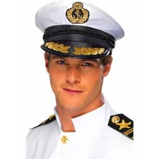 Adult Satin Captain Hat - Navy