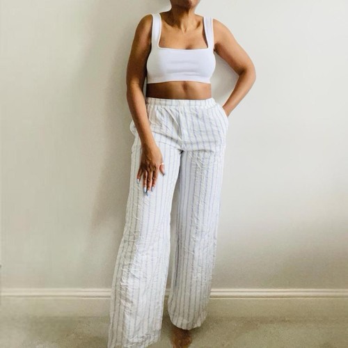 Zara white blue creased - creased, effect
