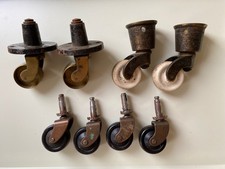 ANTIQUE VINTAGE FURNITURE CASTORS BRASS / PORCELAIN JOB LOT  for RESTORATION #2 