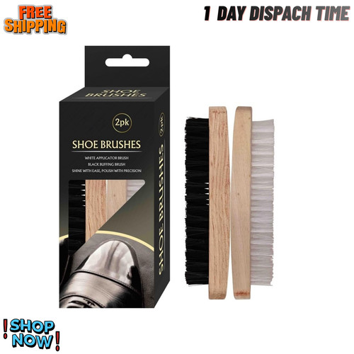 Elegant wooden shoe brush - shoe, set