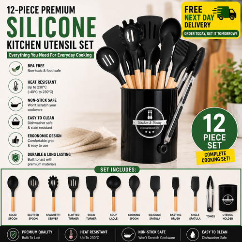 12pcs silicone kitchen - 12pcs,
