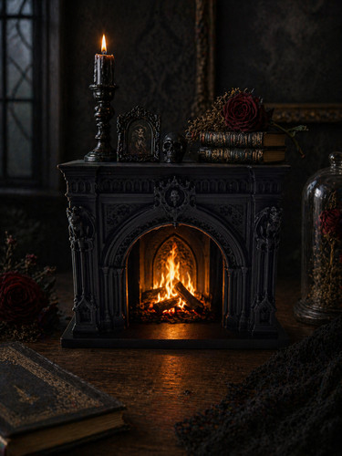 Doll house furniture fireplace - furniture,