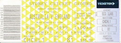 Cricket ticket australia v - ticket,