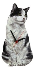 Black and White Cat Wall Clock