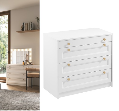 Chest drawers white bedroom - chest,