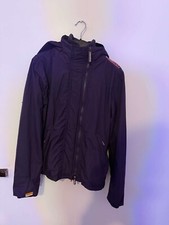 Superdry JPN Professional Windcheater Purple Shell Pink Fleece Lined Size Large