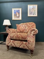 Parker Knoll Westbury Armchair In Balencia Antique red Fabric.