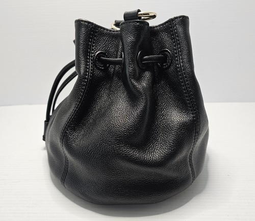 Oroton black leather bucket - oroton,