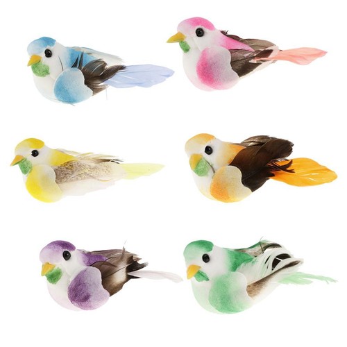 Artificial shape feather birds