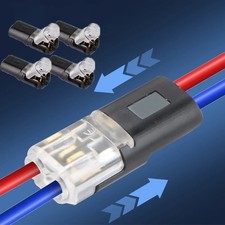 10X 12V Wire Cable Snap In Connectors Terminal Connection Joiners Car Auto Plug