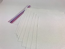 8 pcs Craft Felt Fabric Squares - White - Approx 30cm Sq.