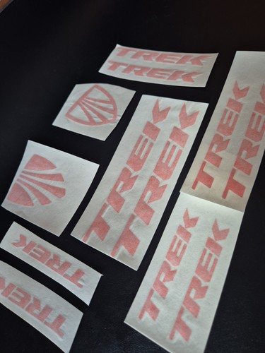 Orange trek decal set stickers - trek,