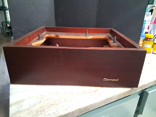 Custom wood plinth base for - plinth,