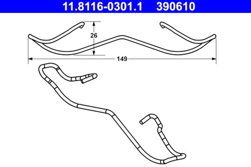 Brake caliper spring ate - spring, fits