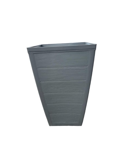Tall grey faux wood - tall, effect