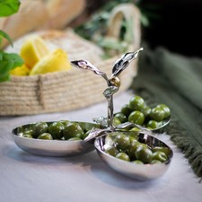 Olive Three Section Serving