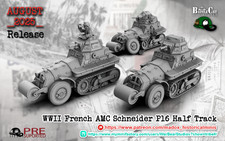 28mm WW2 French AMC Schineider P16 Half track Transport - Bolt Action Compatible