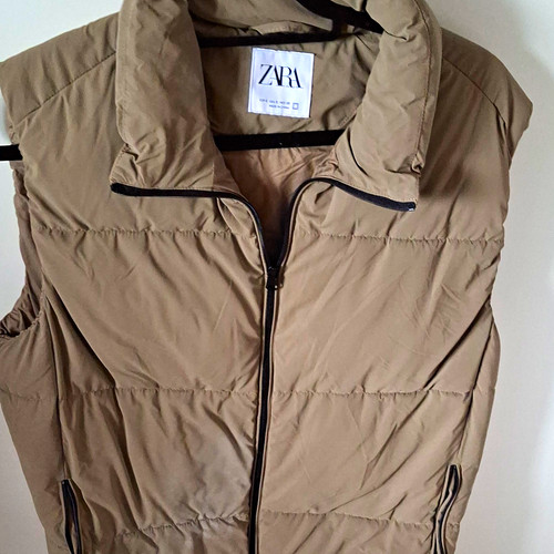 Zara women beige puffer - zara,