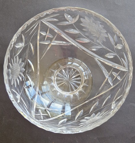 Cut glass fruit bowl