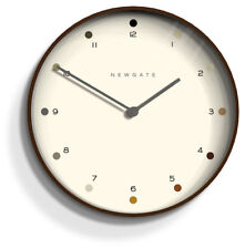 Newgate® Mr Clarke Dot Wall Clock Large Dark Wood Neutral Shaded Dot Dial