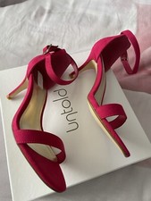 Untold Fuschia Pink Ankle Strap Sandals 