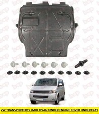 VW TRANSPORTER T5.1 UNDERTRAY UNDER ENGINE COVER WITH CLIPS BLOTS FIXING 