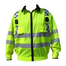 Hi Viz Vis Lightweight Reflective 3M Tape Blouson Bomber Jacket
