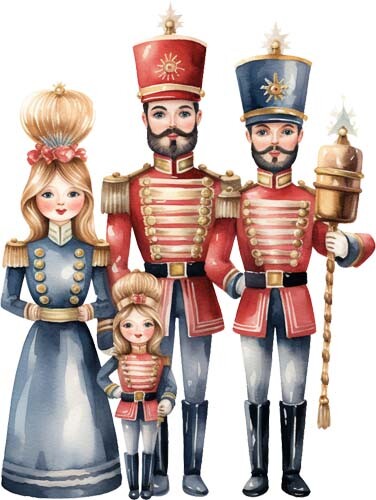 Christmas nutcracker family - christmas,