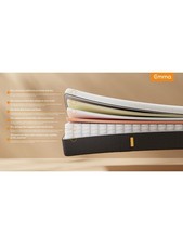 Emma Nextgen Premium King Mattress White Roll Up Memory Foam Bed UK