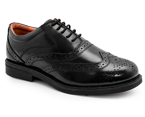 Mens gents black leather shoes - gents,