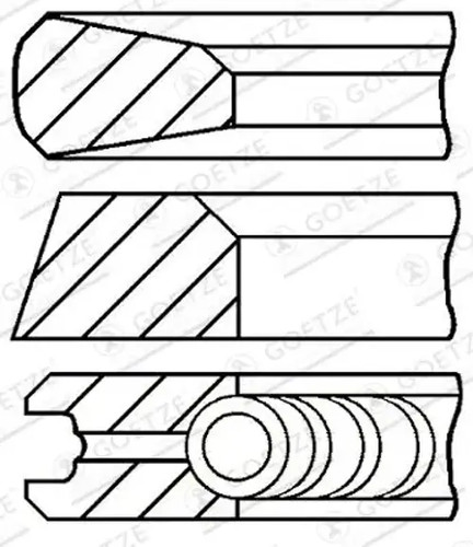 Piston ring set 784800 00 - piston,