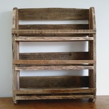 Spice Rack Reclaimed Timber Rustic Farmhouse Country Home Decor Kitchen