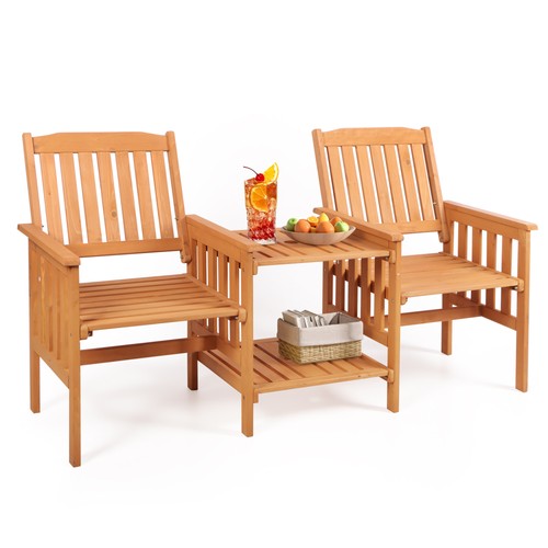 Garden love seat wooden - love,